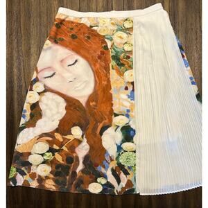 LM X Kamiseta A Line Skirt Large. Klimt Print (Baby Cradle).